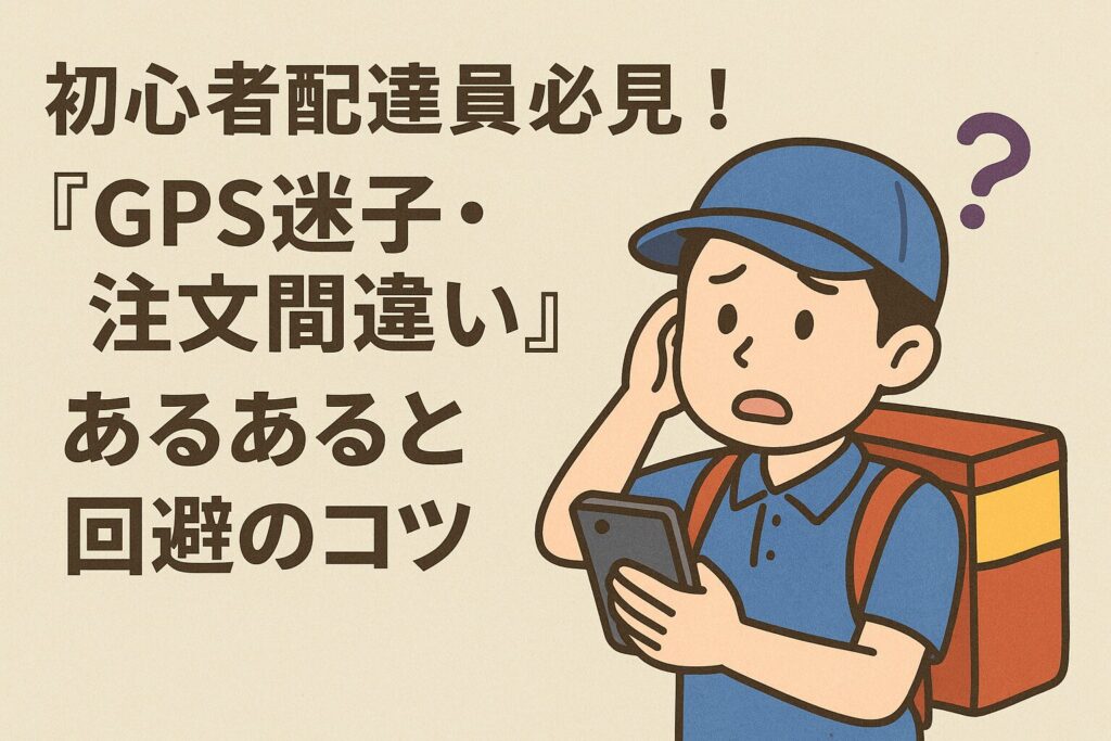 初心者配達員必見!『GPS迷子・注文間違い』あるあると回避のコツ