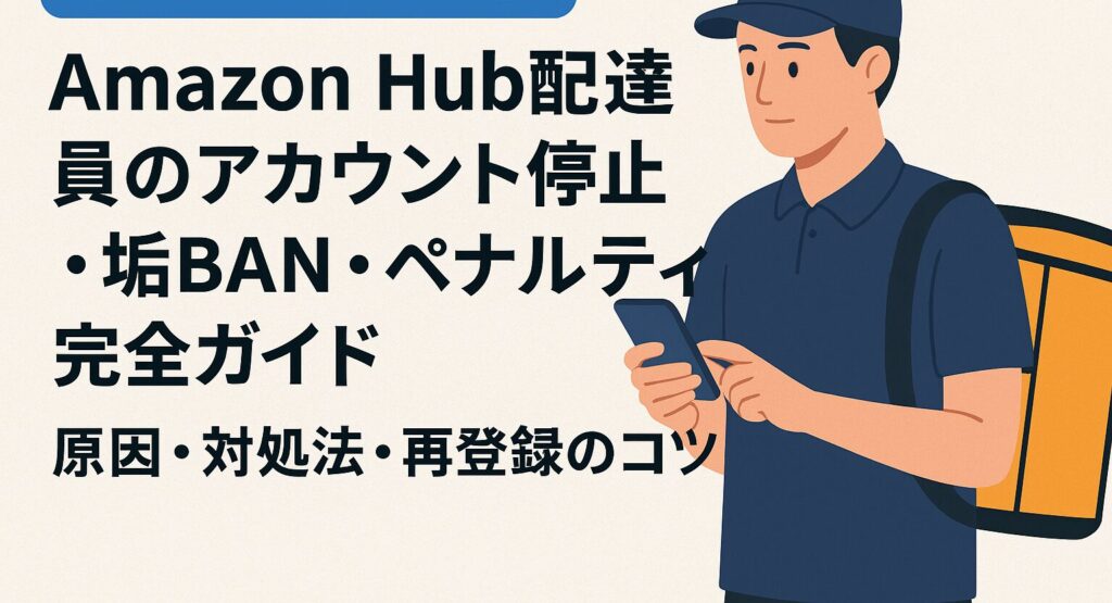 「配送バッグを持つ配達員がスマホで配達指示を確認している様子」