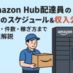 Amazon Hub配達員が軽自動車で荷物を運ぶ様子