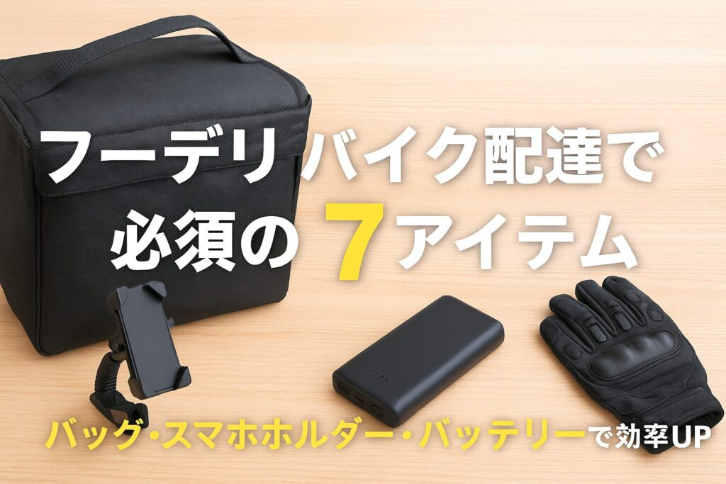 フードデリバリー配達員の必須アイテム7選(バッグ・スマホホルダー・バッテリーなど)