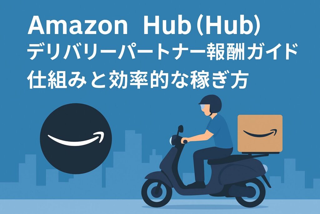 Amazonハブデリバリーパートナーが荷物を配達している様子