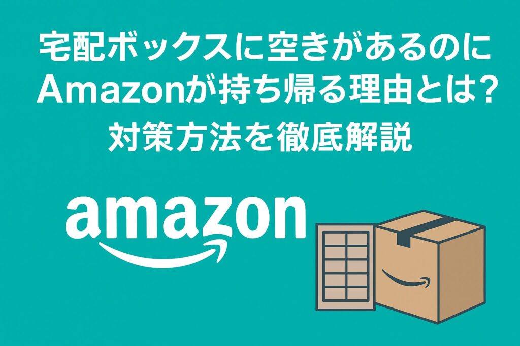 宅配ボックスに空きがあるのにAmazonが持ち帰る理由と対策を解説する画像