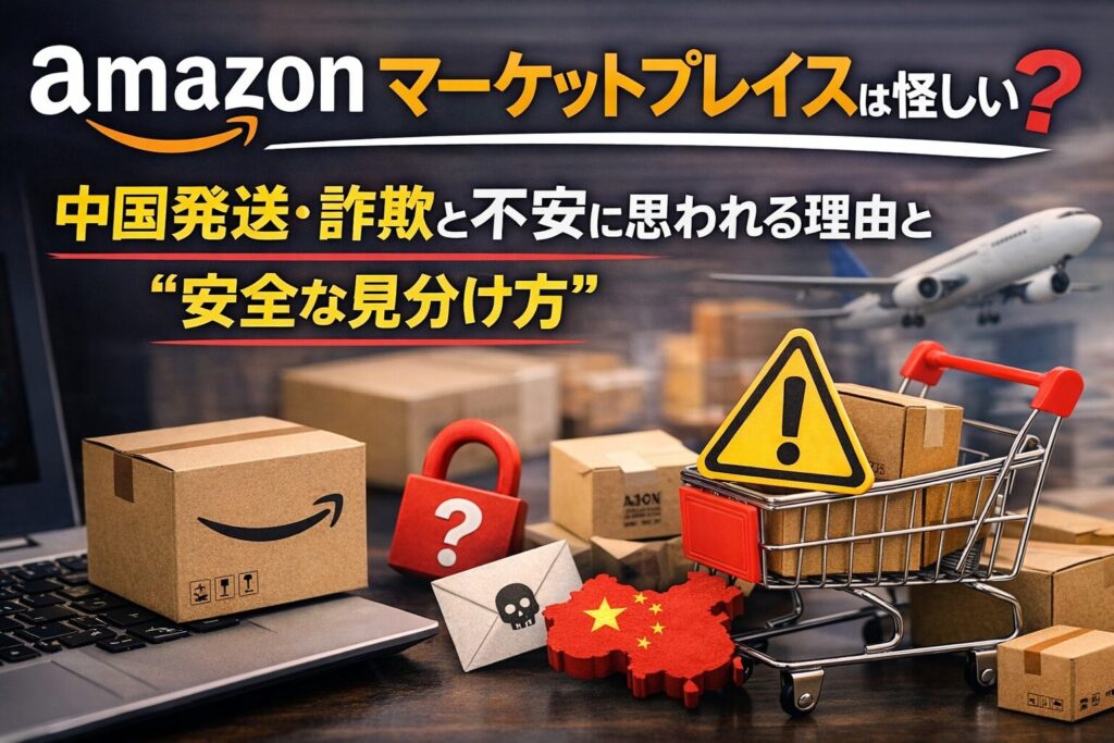 Amazonマーケットプレイスは怪しい？中国発送や詐欺と不安に思われる理由、安全な見分け方を解説