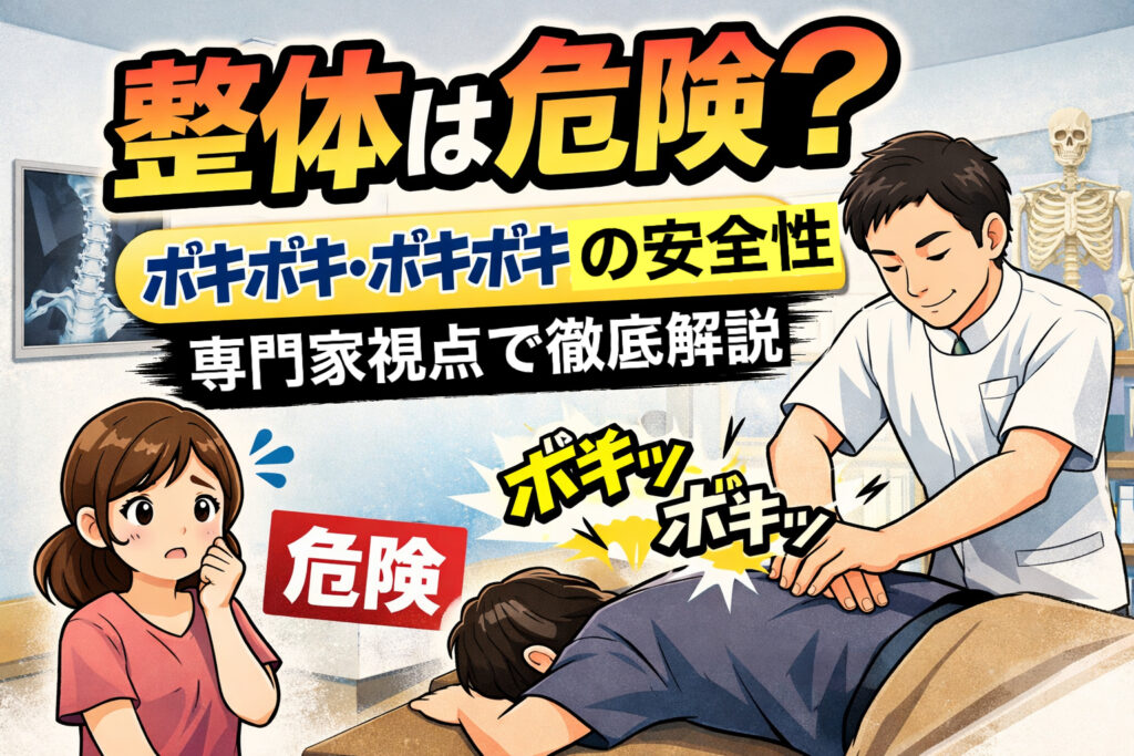 整体は危険?ポキポキ・ボキボキ施術の安全性を専門家視点で解説するイメージ画像